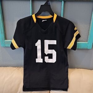 IOWA HAWKEYES Black and Yellow Number 15 Jersey YOUTH
